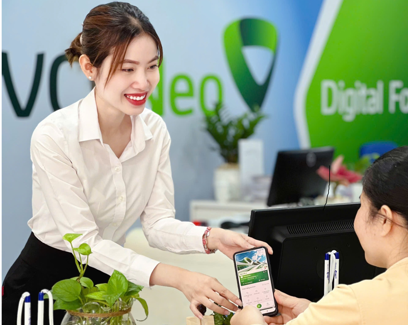 Diện mạo VCBNeo nổi bật với sắc xanh – biểu tượng thương hiệu gắn liền với Vietcombank.