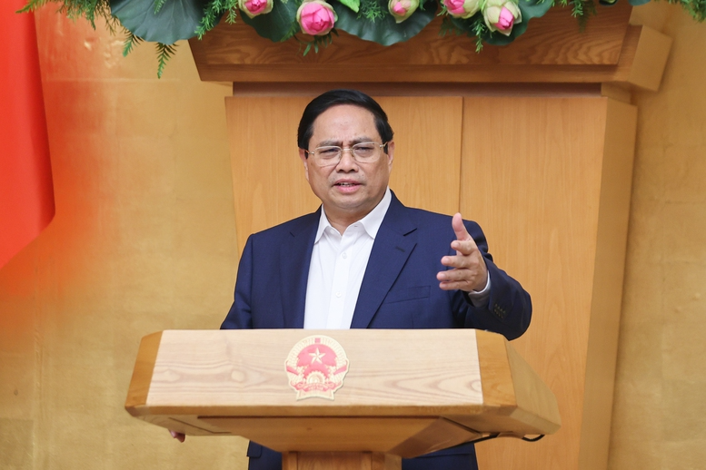 Thủ tướng Phạm Minh Chính chủ trì Phiên họp Chính phủ thường kỳ tháng 5/2025 - Ảnh: VGP