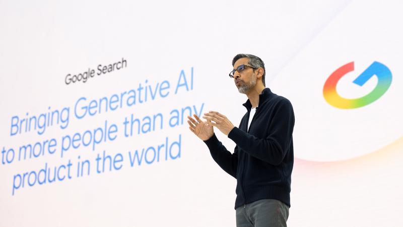 Công cụ tìm kiếm của Google mới đây đã được tích hợp thêm chatbot, mở ra một thời kỳ mới cho thương hiệu của gã khổng lồ này. Ảnh: NYT