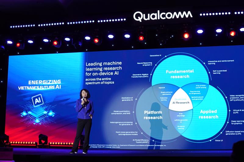 Bà Trần Mỹ An (An Mei Chen), Phó Chủ tịch về Kỹ thuật của Qualcomm sẽ chỉ đạo mảng quản lý kỹ thuật, đồng thời chịu trách nhiệm cho các hoạt động mở rộng sang lĩnh vực kỹ thuật khác.