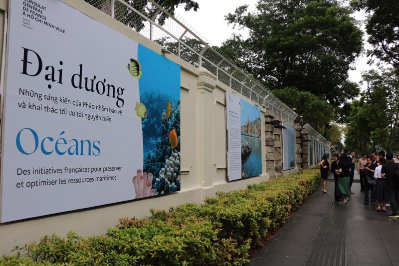 Triển lãm "Đại dương" tại Dinh thự Pháp, TP.HCM. Ảnh: Tổng lãnh sự Pháp tại TP.HCM