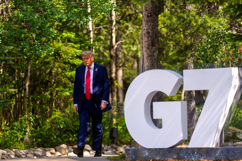 Ông Trump dự hội nghị thượng đỉnh G7 diễn ra tại Canada từ ngày 15-17/6/2025 - Ảnh: Getty Images