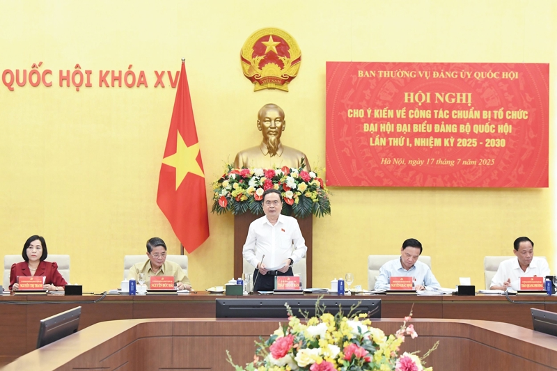 Hội nghị cho ý kiến về công tác chuẩn bị tổ chức Đại hội đại biểu Đảng bộ Quốc hội lần thứ I, nhiệm kỳ 2025 - 2030.