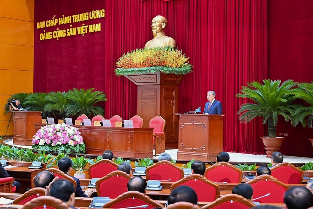Hội nghị lần thứ 12 Ban Chấp hành Trung ương Đảng khóa XIII. Ảnh: VGP