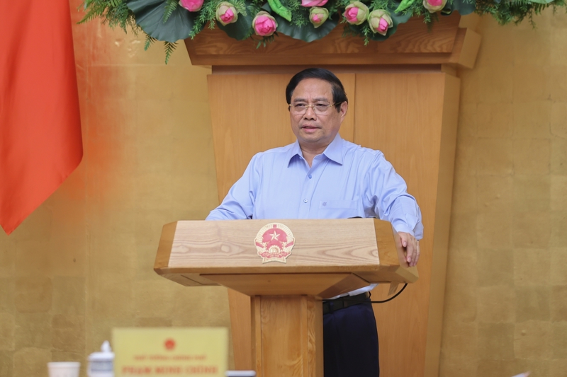 Thủ tướng phát biểu tại phiên họp - Ảnh: VGP