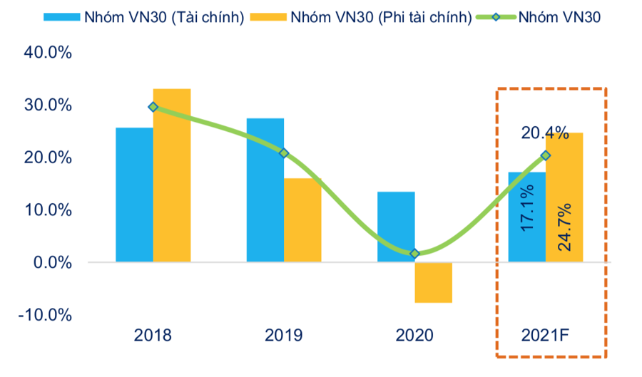 Lợi nhuận VN30 sẽ tăng tốc trong năm 2021 - Ảnh 1.