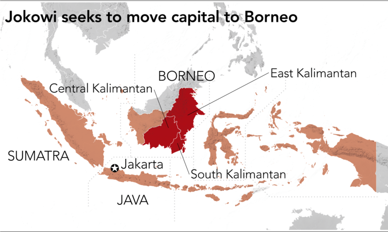 Dời thủ đô Indonesia: Quyết định dời thủ đô của Indonesia từ Jakarta đến đảo Kalimantan mang lại nhiều lợi ích cho quốc gia. Đây là cơ hội để phát triển các khu vực khác của nước này và giảm tải áp lực cho Jakarta.
