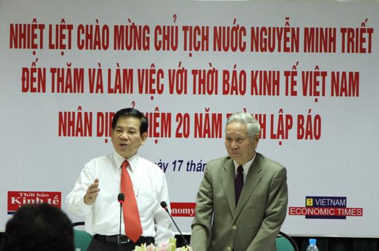 Chủ tịch nước thăm Thời báo Kinh tế Việt Nam - Ảnh 1