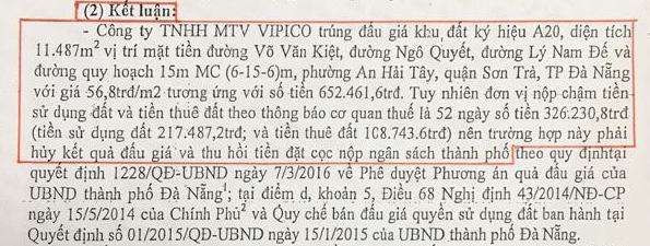 Đà Nẵng lên tiếng vụ hủy kết quả đấu giá lô đất 652 tỷ - Ảnh 1.