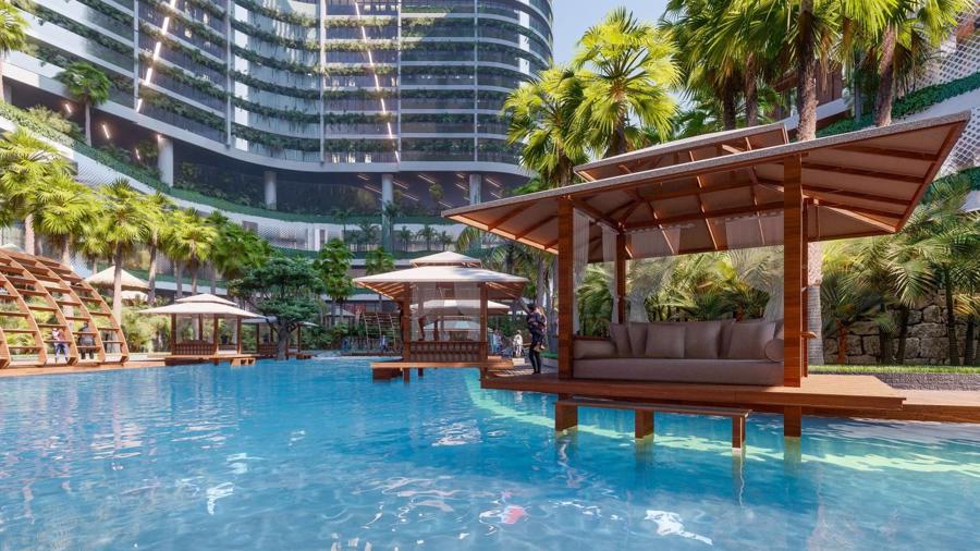 Tổ hợp resort hơn 1 tỷ USD có sông nhân tạo, thác nước và vườn nhiệt đới tiếp cận thềm căn hộ - Ảnh 2.