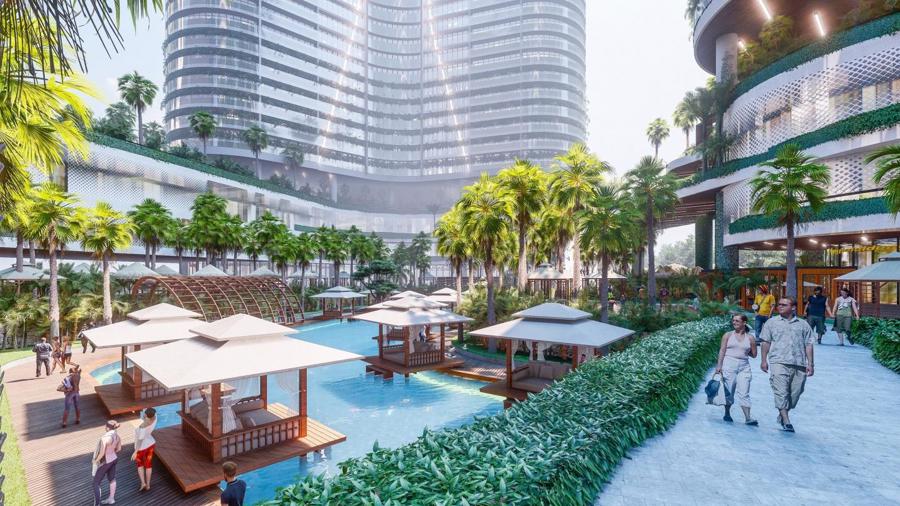 Tổ hợp resort hơn 1 tỷ USD có sông nhân tạo, thác nước và vườn nhiệt đới tiếp cận thềm căn hộ - Ảnh 8.