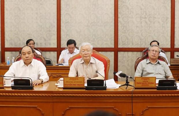 Tổng bí thư, Chủ tịch nước Nguyễn Phú Trọng chủ trì họp Bộ Chính trị - Ảnh 1.