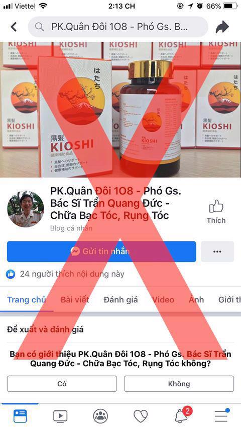 Lợi dụng hình ảnh bác sĩ, đơn vị y tế uy tín để khám bệnh, bán thực phẩm chức năng - Ảnh 2.