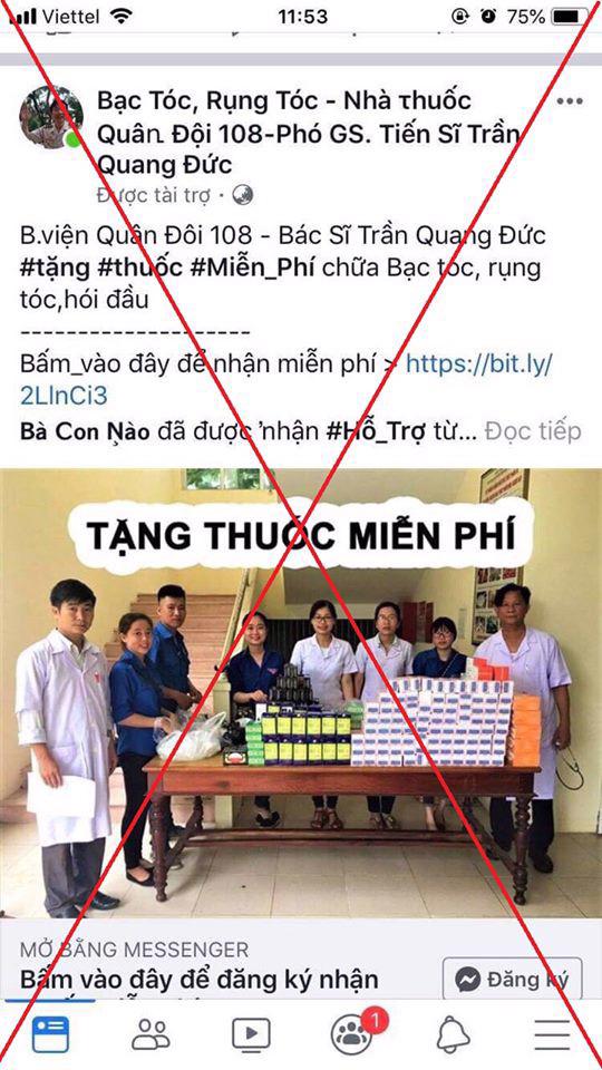 Lợi dụng hình ảnh bác sĩ, đơn vị y tế uy tín để khám bệnh, bán thực phẩm chức năng - Ảnh 1.