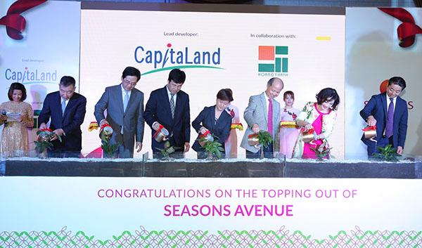 CapitaLand và Hoàng Thành tổ chức lễ Cất Nóc dự án Seasons Avenue - Ảnh 1