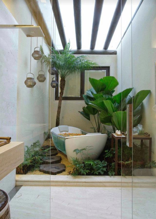 Nước mát và cây xanh trong phòng tắm - Ảnh 8.