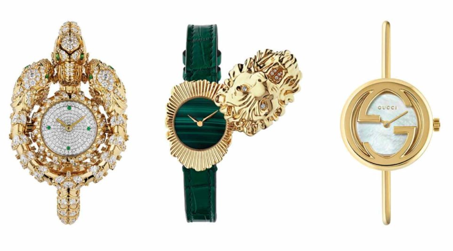 D&ograve;ng sản phẩm đồng hồ đ&aacute; qu&yacute; Gucci high jewelry watch.