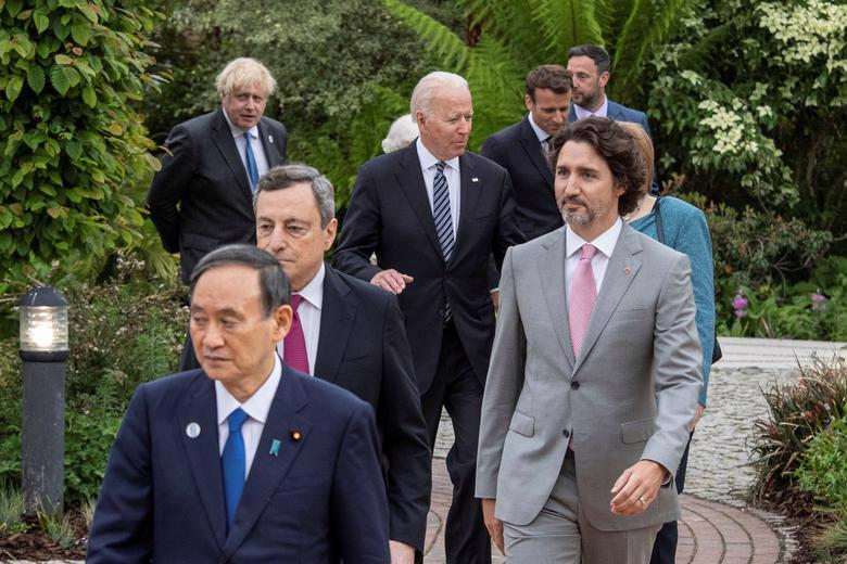 C&aacute;c nh&agrave; l&atilde;nh đạo G7 dự thượng đỉnh ở Cornwall, Anh, h&ocirc;m 11/6 - Ảnh: Reuters.