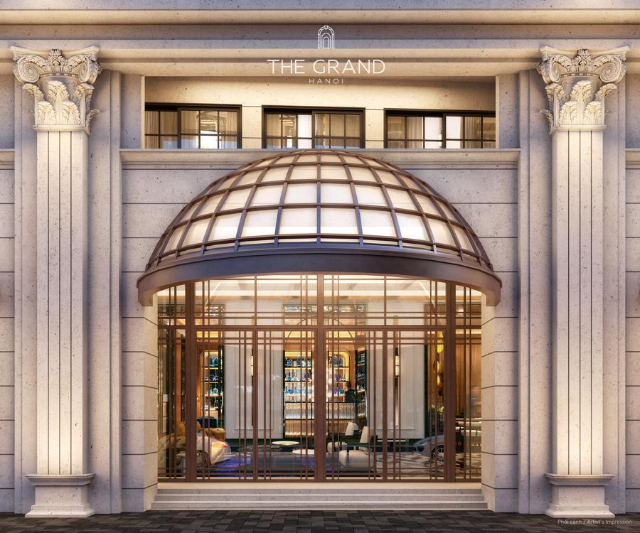 The entrance to the Ritz-Carlton branded residences.