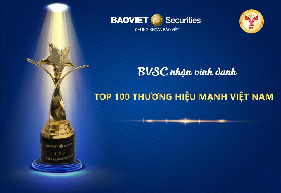 Chứng khoán Bảo Việt được vinh danh Top 100 Thương hiệu mạnh Việt Nam 2021 - Ảnh 1