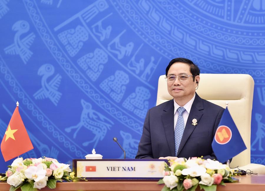 Thủ tướng Phạm Minh Ch&iacute;nh tại hội nghị - Ảnh: VGP