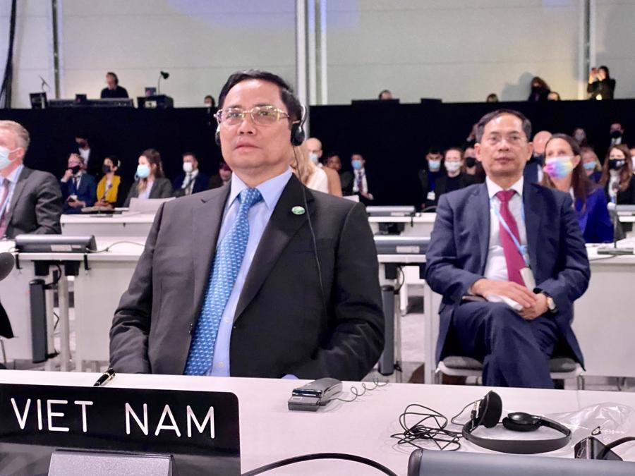 Thủ tướng Ch&iacute;nh phủ Phạm Minh Ch&iacute;nh dự Hội nghị COP26 - Ảnh: VGP