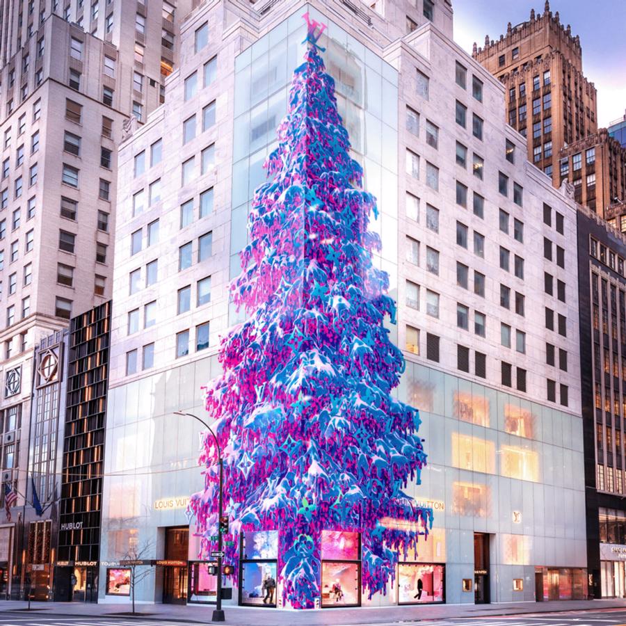 Cây thông Noel ảo 12 tầng nhà của Louis Vuitton - Ảnh 3
