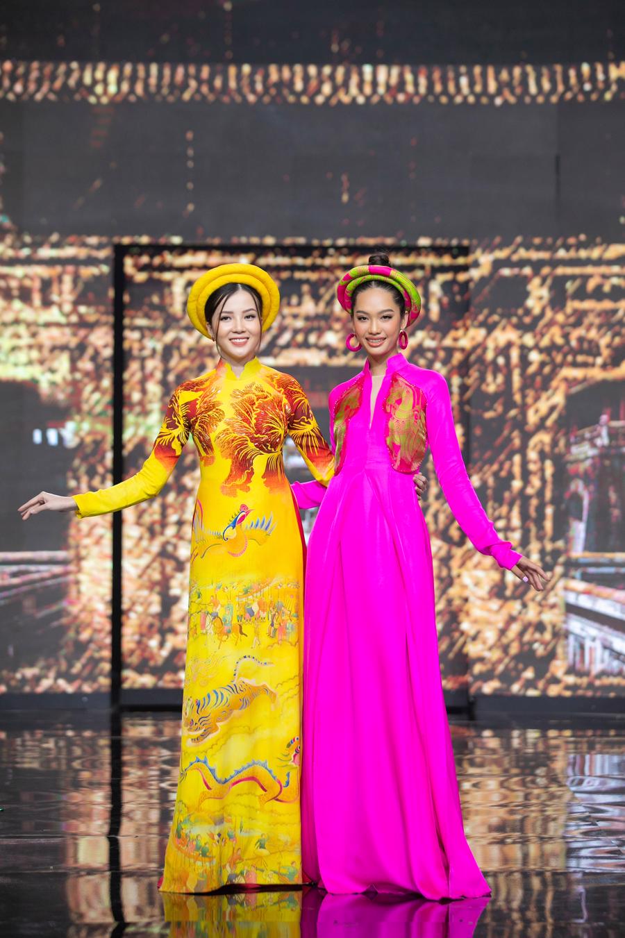 Dàn Hoa, Á hậu hội tụ với BST áo dài tái hiện dòng tranh bị lãng quên - Ảnh 9