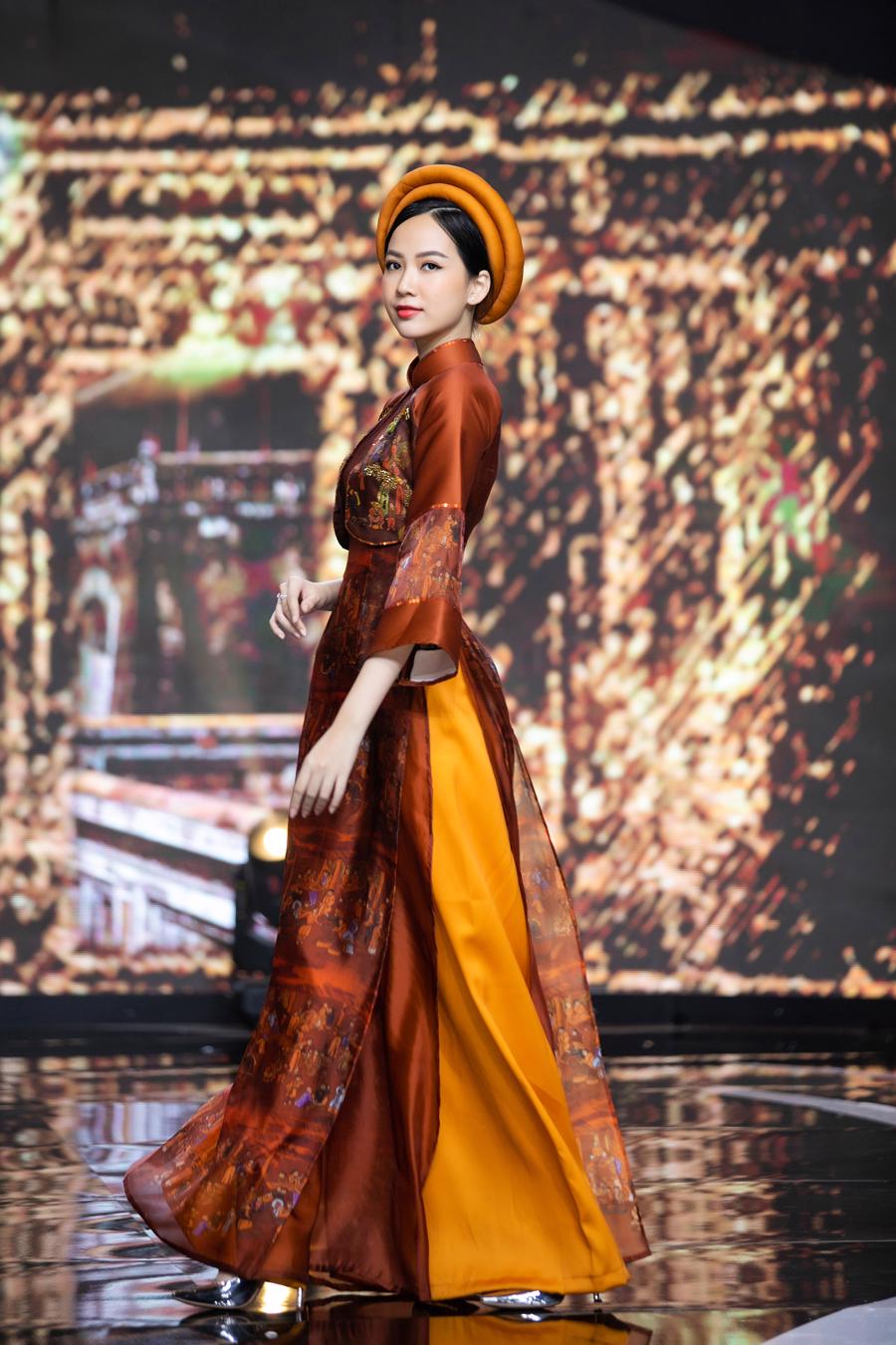 Dàn Hoa, Á hậu hội tụ với BST áo dài tái hiện dòng tranh bị lãng quên - Ảnh 5