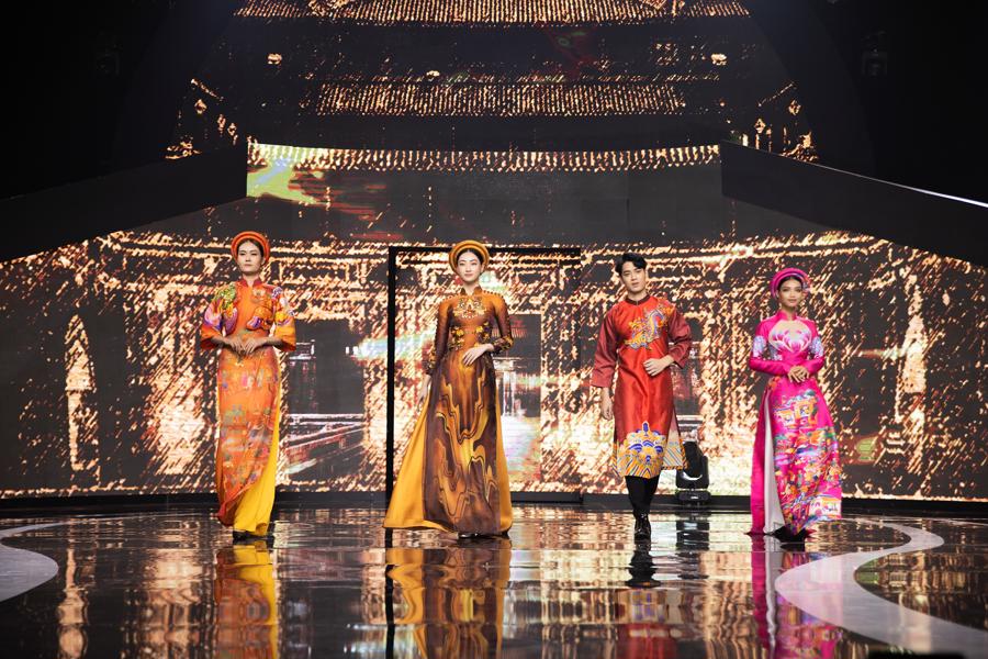 Dàn Hoa, Á hậu hội tụ với BST áo dài tái hiện dòng tranh bị lãng quên - Ảnh 1