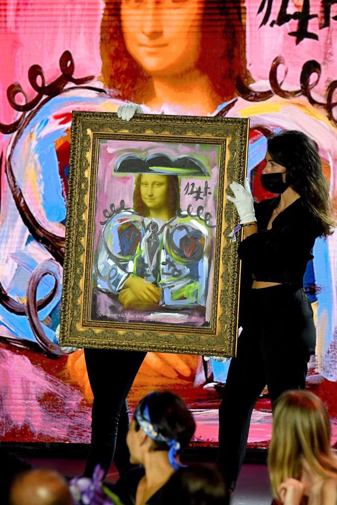 Bức họa "Mona Lisa Bull Fighter" (N&agrave;ng Mona Lisa v&otilde; sĩ đấu b&ograve;) của&nbsp;hoạ sĩ Pop art người T&acirc;y Ban Nha Domingo Zapata.