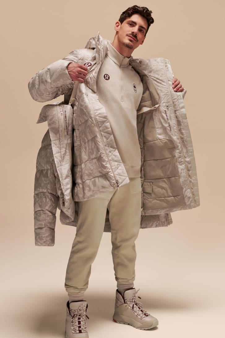 Những bộ trang phục m&agrave;u kem của đội Canada th&igrave; được thiết kế theo hướng c&ocirc;ng nghệ với chất liệu dệt c&aacute;ch nhiệt.
