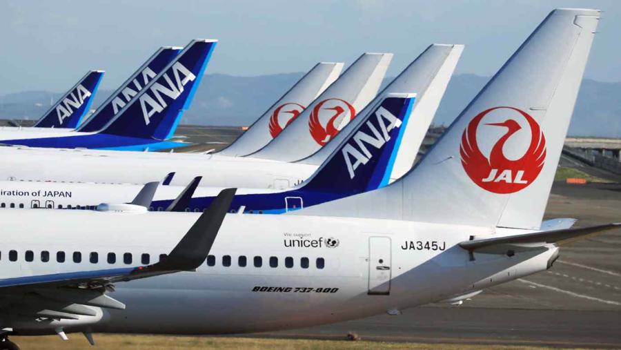 All Nippon Airways v&agrave; Japan Airlines đ&atilde; hủy h&agrave;ng chục chuyến bay tới Mỹ trong tuần n&agrave;y do lo ngại mạng 5G sẽ ảnh hưởng tới c&aacute;c thiết bị của m&aacute;y bay - Ảnh: Nikkei Asia