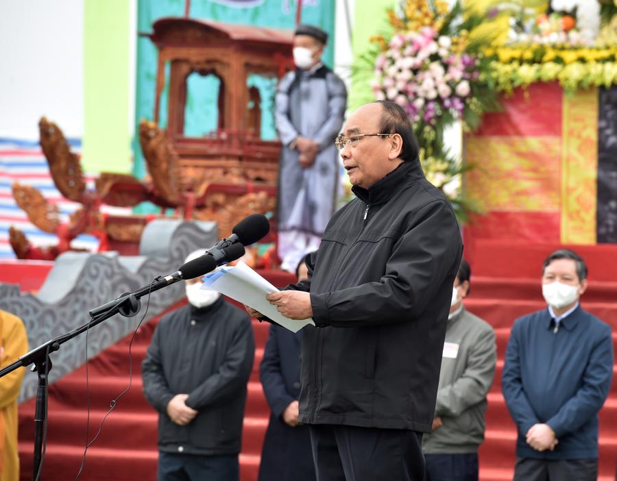 Chủ tịch nước Nguyễn Xu&acirc;n Ph&uacute;c ph&aacute;t biểu tại sự kiện - Ảnh: VGP