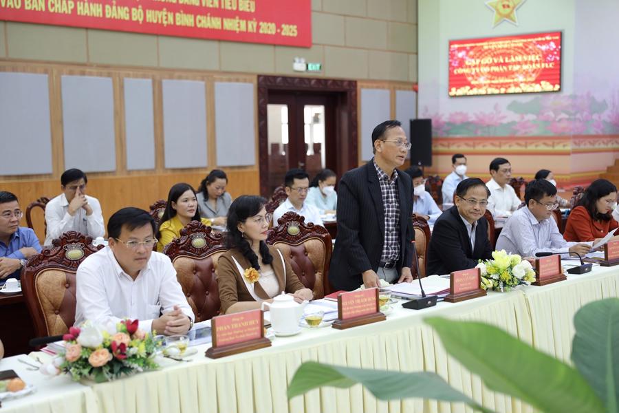Ông Trần Văn Nam, Thành ủy viên, Bí thư Huyện ủy Bình Chánh phát biểu tại sự kiện.