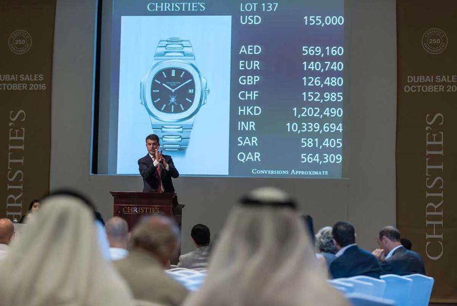 C&aacute;c phi&ecirc;n đấu gi&aacute; đồng hồ trước đ&oacute; của&nbsp;Christie's tại Dubai đều lập kỷ lục doanh thu.