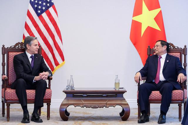 Ngoại trưởng Blinken t&aacute;i khẳng định Hoa Kỳ ủng hộ Việt Nam mạnh, độc lập, thịnh vượng. Ảnh - VGP.&nbsp;