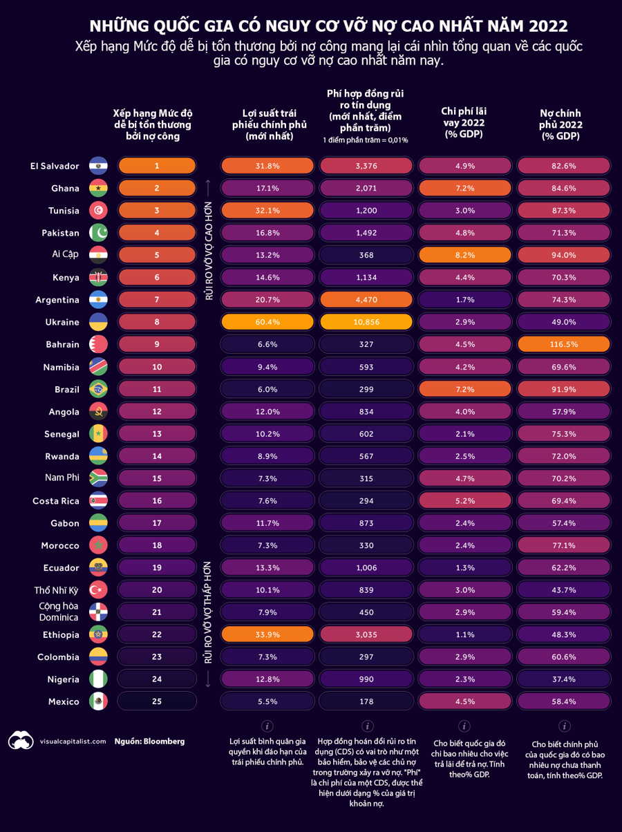 Những quốc gia có nguy cơ vỡ nợ cao nhất trong năm nay - Ảnh 1