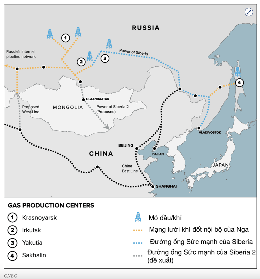 Nga-Trung Quốc chuẩn bị hoàn tất một đường ống dẫn khí đốt khổng lồ - Ảnh 1