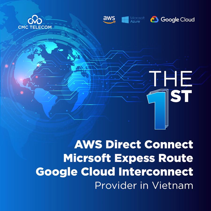 CMC Multi-Cloud l&agrave; nền tảng duy nhất tại Việt Nam kết nối trực tiếp đến Cloud của AWS, Google Cloud v&agrave; Microsoft.