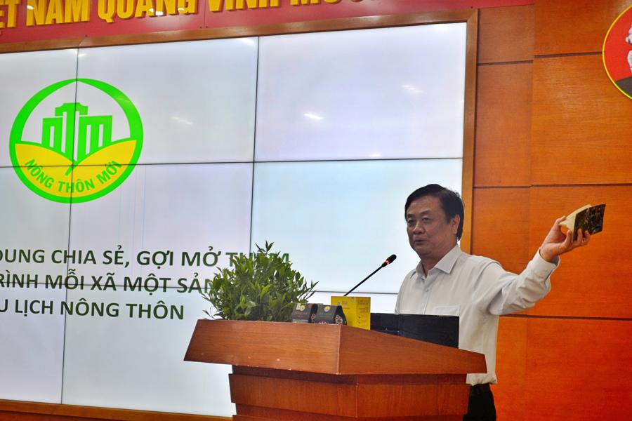 Bộ trưởng L&ecirc; Minh Hoan ph&aacute;t biểu tại hội nghị.