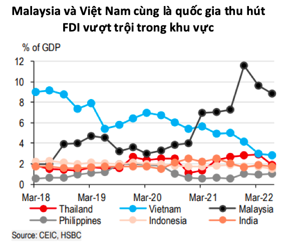 HSBC: FDI vào lĩnh vực sản xuất là 'lá ​​chắn' giúp Việt Nam vượt qua suy thoái thương mại toàn cầu - Ảnh 1