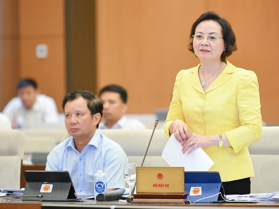 Bộ trưởng Bộ Nội vụ Phạm Thị Thanh Tr&agrave;. Ảnh - Quochoi.vn.&nbsp;