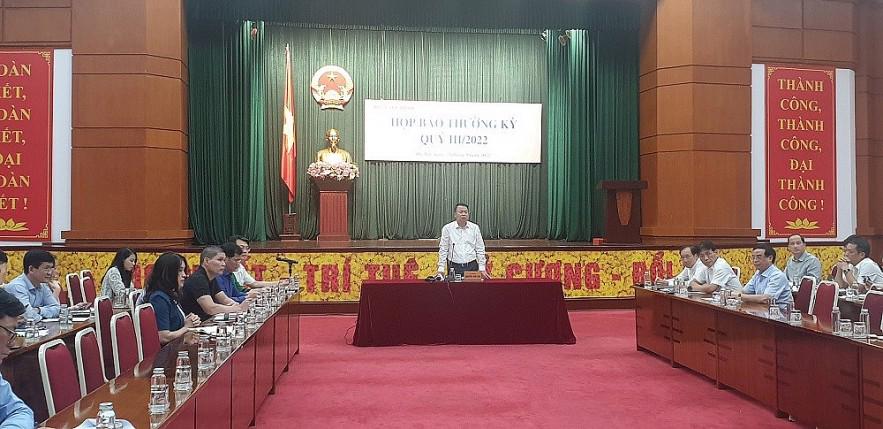 Thứ trưởng Nguyễn Đức Chi chủ tr&igrave; cuộc họp b&aacute;o ng&agrave;y 30/9/2022.