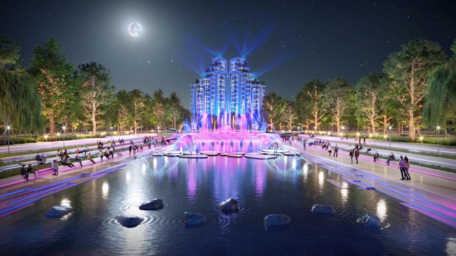 Quảng trường ánh sáng 100.000 m2 sẽ trở thành biểu tượng của thành phố Vinh về đêm.