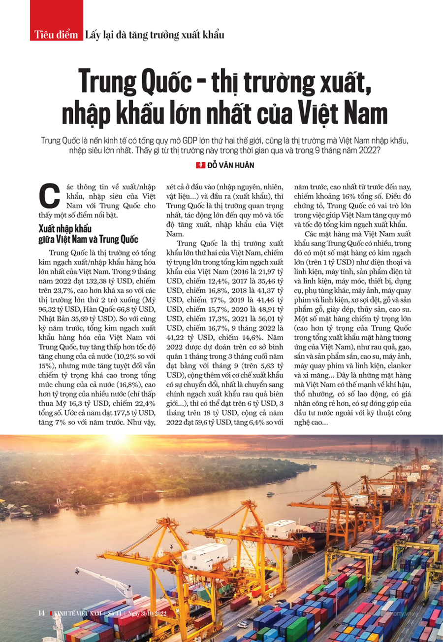 Trung Quốc: Thị trường xuất, nhập khẩu lớn nhất của Việt Nam - Ảnh 2