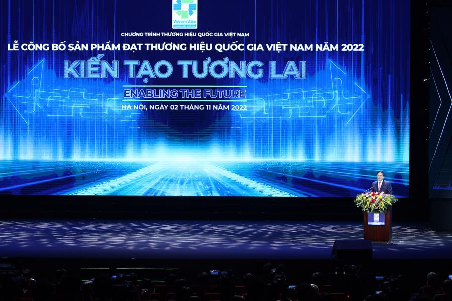 Thủ tướng mong muốn đến năm 2030 Việt Nam sẽ có trên 1.000 sản phẩm đạt Thương hiệu quốc gia Việt Nam - Ảnh: VGP