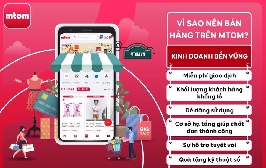 Sàn TMĐT mTom - Kết nối thương gia, Phát triển thị trường - Ảnh 1