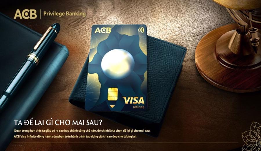 Thẻ ACB Visa Infinite cao cấp được ph&aacute;t h&agrave;nh rất giới hạn.