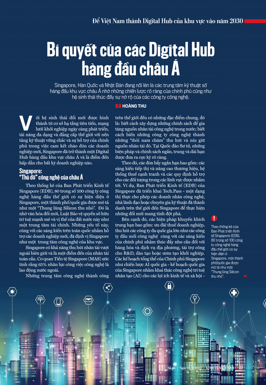 Bí quyết của các Digital Hub hàng đầu châu Á  - Ảnh 1